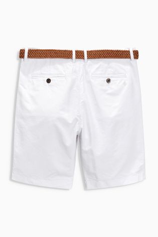 Belted Oxford Shorts